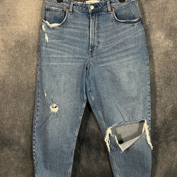 Women’s Blue Distressed Jeans - Picture 1 of 4